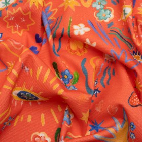 Stretch Cotton Canvas Print – Coral, Yellow and Blue Little Doodles – Mood Exclusive Skybrite Sights Stretch Cotton Canvas Print – Coral, Yellow and Blue Little Doodles – Mood Exclusive Skybrite Sights
