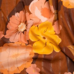 Mood Exclusive Brown Park Bench Metallic Pinstriped Viscose Dobby Mood Exclusive Brown Park Bench Metallic Pinstriped Viscose Dobby