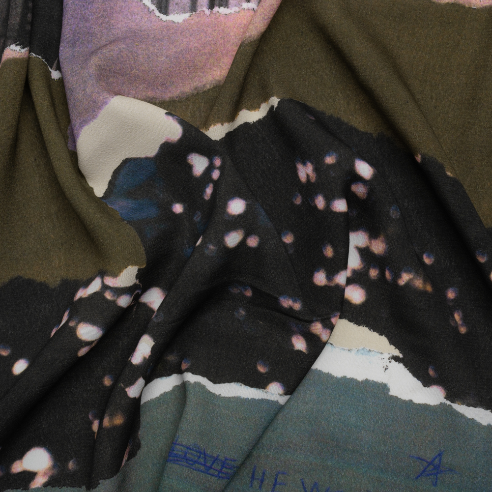 Sustainable Viscose Crepe Print – Dark Gray and Lavender Torn Photos Collage – Mood Exclusive What About Always Sustainable Viscose Crepe Print – Dark Gray and Lavender Torn Photos Collage – Mood Exclusive What About Always