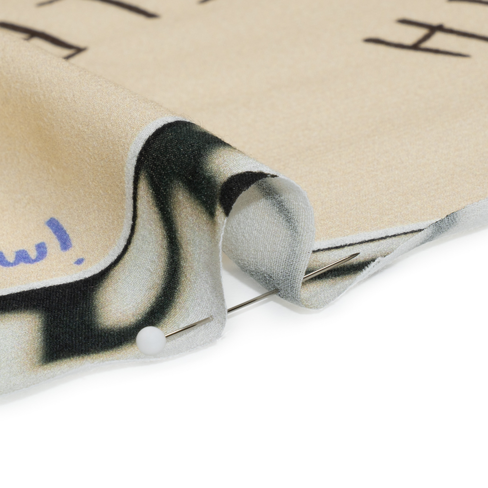 Sustainable Viscose Crepe Print – Beige Scrapbook Notes – Mood Exclusive Always Forward Sustainable Viscose Crepe Print – Beige Scrapbook Notes – Mood Exclusive Always Forward