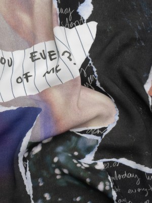 Sustainable Viscose Crepe Print – Black, Red and Blue Scraps Collage – Mood Exclusive Thy Eternal Summer Sustainable Viscose Crepe Print – Black, Red and Blue Scraps Collage – Mood Exclusive Thy Eternal Summer