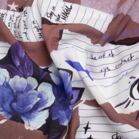 Sustainable Viscose Crepe Print – Mauve and Blue Note Patchwork – Mood Exclusive Scraps of Self Sustainable Viscose Crepe Print – Mauve and Blue Note Patchwork – Mood Exclusive Scraps of Self