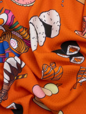 Mood Exclusive Sushi Night Sustainable Viscose Diamond Jacquard Mood Exclusive Sushi Night Sustainable Viscose Diamond Jacquard