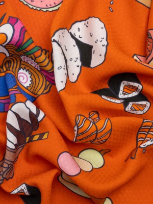 Mood Exclusive Sushi Night Sustainable Viscose Diamond Jacquard Mood Exclusive Sushi Night Sustainable Viscose Diamond Jacquard