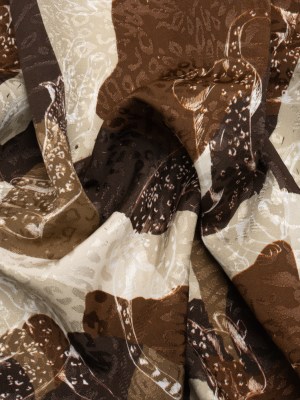Mood Exclusive Brown Jaguar Point Animal Rayon Jacquard Mood Exclusive Brown Jaguar Point Animal Rayon Jacquard