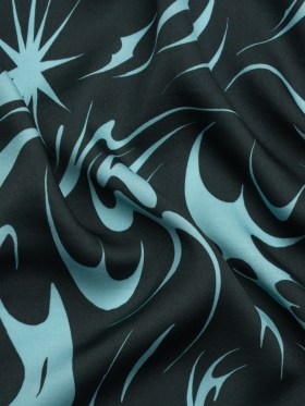 Sustainable and Recycled Viscose Satin Print – Sky Blue and Navy Swirls and Stars – Mood Exclusive Vincent’s Hope Sustainable and Recycled Viscose Satin Print – Sky Blue and Navy Swirls and Stars – Mood Exclusive Vincent’s Hope