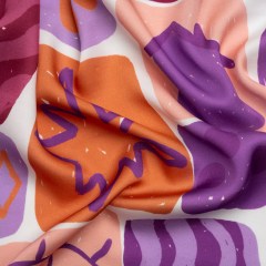 Sustainable and Recycled Viscose Satin Print – Purple and Orange Doodle Patches – Mood Exclusive Place in Space Sustainable and Recycled Viscose Satin Print – Purple and Orange Doodle Patches – Mood Exclusive Place in Space