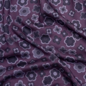 Mood Exclusive Purple Daisy Train Rayon Challis Mood Exclusive Purple Daisy Train Rayon Challis