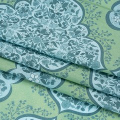Cotton Voile Print – Green and Blue Floral Tiles – Mood Exclusive Rosalind and Celia Cotton Voile Print – Green and Blue Floral Tiles – Mood Exclusive Rosalind and Celia