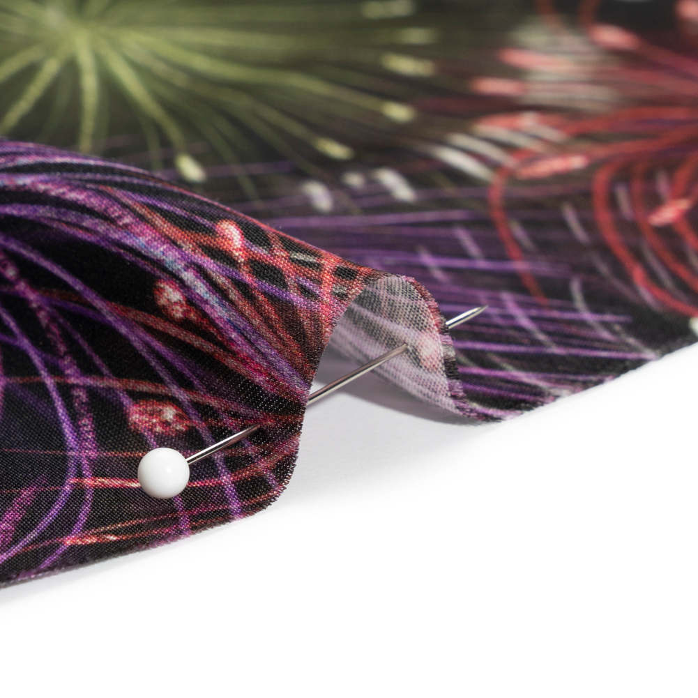 Sustainable and Recycled Viscose Satin Print – Purple, Red and Green Fireworks – Mood Exclusive Twilight’s Last Gleaming Sustainable and Recycled Viscose Satin Print – Purple, Red and Green Fireworks – Mood Exclusive Twilight’s Last Gleaming