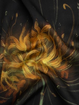 Sustainable and Recycled Viscose Satin Print – Golden Yellow and Black Glowing Florals – Mood Exclusive Marine Magic Sustainable and Recycled Viscose Satin Print – Golden Yellow and Black Glowing Florals – Mood Exclusive Marine Magic