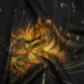Sustainable and Recycled Viscose Satin Print – Golden Yellow and Black Glowing Florals – Mood Exclusive Marine Magic Sustainable and Recycled Viscose Satin Print – Golden Yellow and Black Glowing Florals – Mood Exclusive Marine Magic