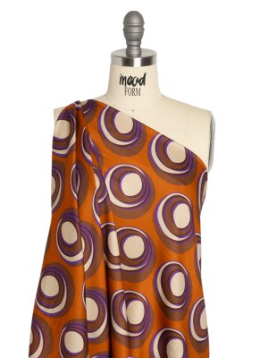 Mood Exclusive Brown Stop the Beat Rayon Challis Mood Exclusive Brown Stop the Beat Rayon Challis