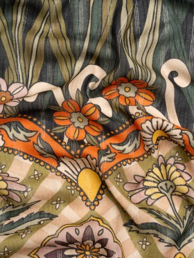 Mood Exclusive Black Garden Gathering Metallic Pinstriped Viscose Dobby Mood Exclusive Black Garden Gathering Metallic Pinstriped Viscose Dobby