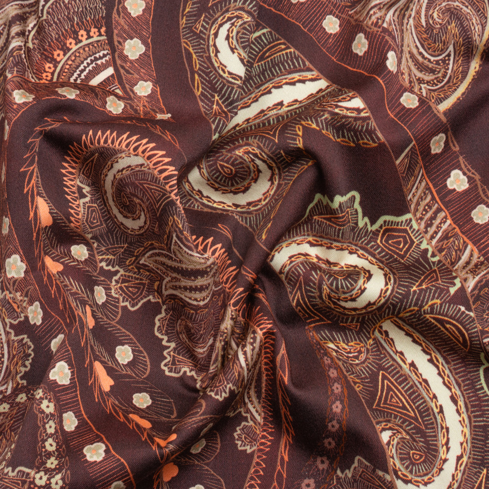 Mood Exclusive Maroon Octopus’s Garden Stretch Cotton Sateen Mood Exclusive Maroon Octopus’s Garden Stretch Cotton Sateen