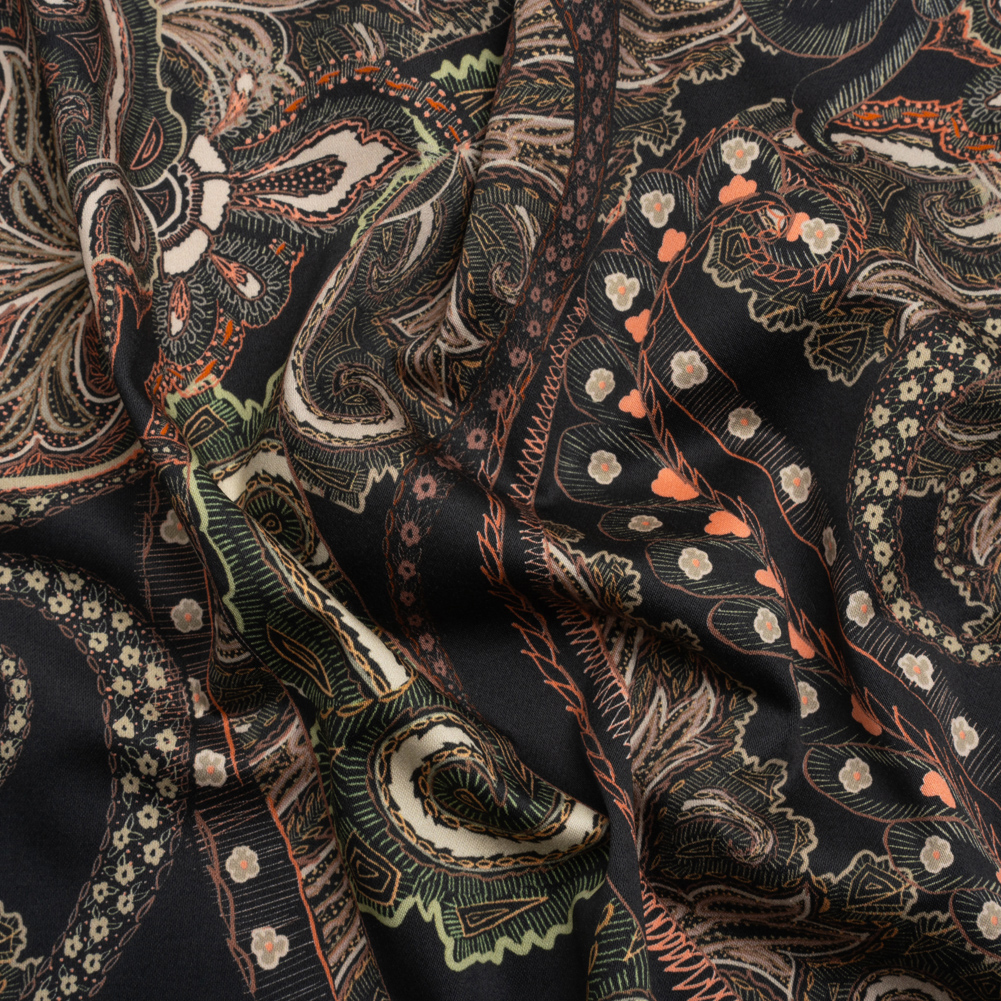 Mood Exclusive Black Octopus’s Garden Stretch Cotton Sateen Mood Exclusive Black Octopus’s Garden Stretch Cotton Sateen