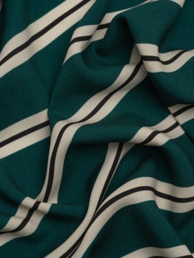 Mood Exclusive Teal Stripe Down Viscose Woven Mood Exclusive Teal Stripe Down Viscose Woven