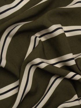 Mood Exclusive Olive Stripe Down Viscose Woven Mood Exclusive Olive Stripe Down Viscose Woven