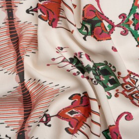 Tencel Woven Print – Red, Green and White Intricate Abstracts – Mood Exclusive Table Settings Tencel Woven Print – Red, Green and White Intricate Abstracts – Mood Exclusive Table Settings