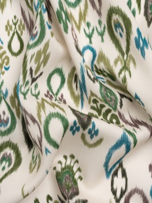 Tencel Woven Print – Forest Green and Teal Fanciful Ikat Florals – Mood Exclusive Raindrops on Roses Tencel Woven Print – Forest Green and Teal Fanciful Ikat Florals – Mood Exclusive Raindrops on Roses