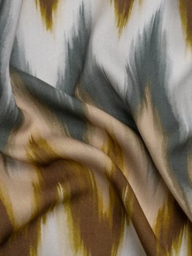 Tencel Woven Print – Brown, Beige and Dusty Blue Ikat Zig Zags – Mood Exclusive That’s the Point Tencel Woven Print – Brown, Beige and Dusty Blue Ikat Zig Zags – Mood Exclusive That’s the Point