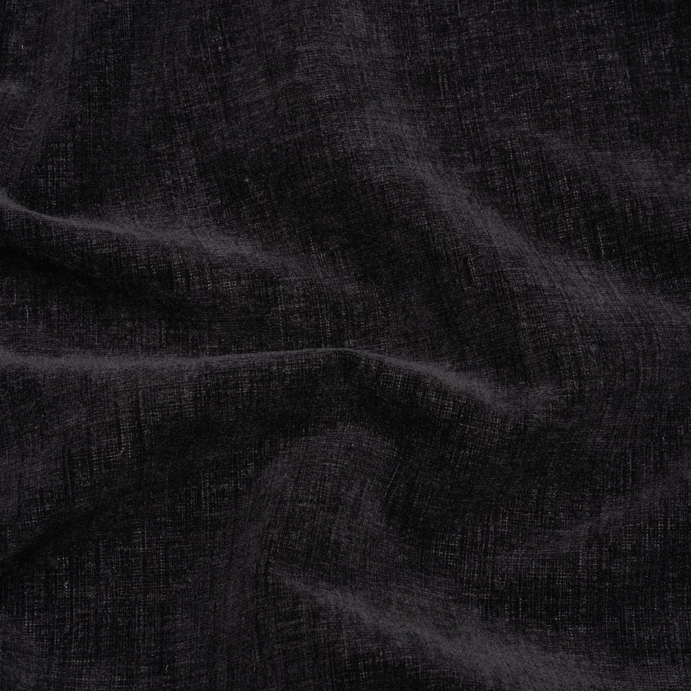 Otta Black Polyester Chenille Woven Otta Black Polyester Chenille Woven