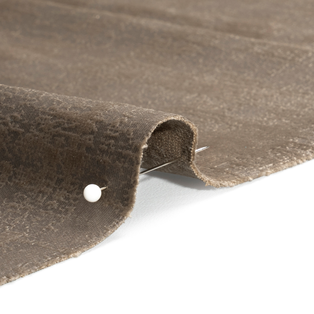 Kasa Taupe Crosshatching Embossed Knit Velvet Kasa Taupe Crosshatching Embossed Knit Velvet