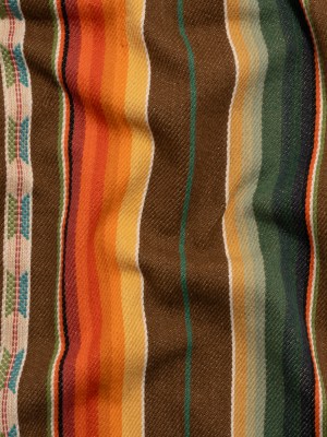 Arizona Brown, Forest and Orange Spools Stripe Cotton Twill Arizona Brown, Forest and Orange Spools Stripe Cotton Twill