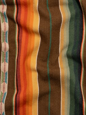 Arizona Brown, Forest and Orange Spools Stripe Cotton Twill Arizona Brown, Forest and Orange Spools Stripe Cotton Twill