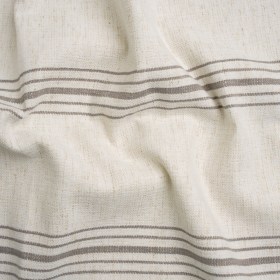 Crypton Stone on White Striped Stain Resistant Polyester and Linen Chenille Upholstery Woven Crypton Stone on White Striped Stain Resistant Polyester and Linen Chenille Upholstery Woven