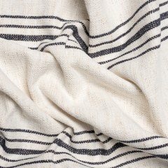 Crypton Charcoal on White Striped Stain Resistant Polyester and Linen Chenille Upholstery Woven Crypton Charcoal on White Striped Stain Resistant Polyester and Linen Chenille Upholstery Woven
