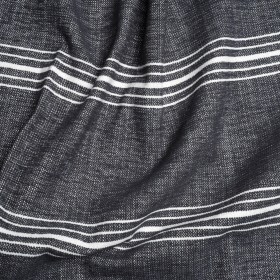 Crypton Charcoal Striped Stain Resistant Polyester and Linen Chenille Upholstery Woven Crypton Charcoal Striped Stain Resistant Polyester and Linen Chenille Upholstery Woven