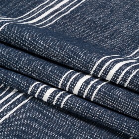 Crypton Indigo Striped Stain Resistant Polyester and Linen Chenille Upholstery Woven Crypton Indigo Striped Stain Resistant Polyester and Linen Chenille Upholstery Woven