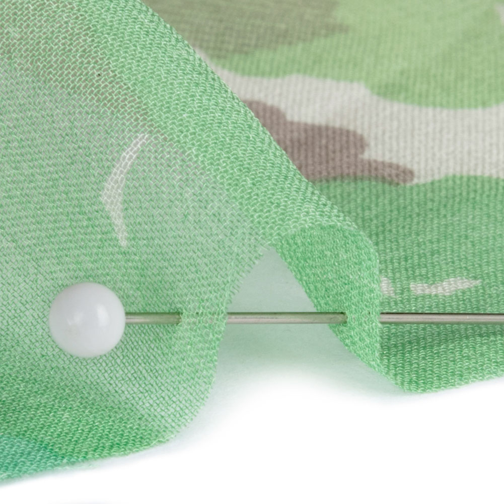 Green, Taupe and Cream Forest Silhouettes Silk Chiffon Green, Taupe and Cream Forest Silhouettes Silk Chiffon