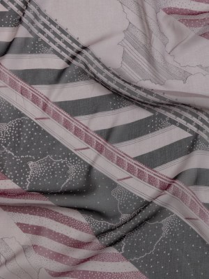 Plum, Black and Lavender Clouds and Stripes Silk Chiffon Plum, Black and Lavender Clouds and Stripes Silk Chiffon