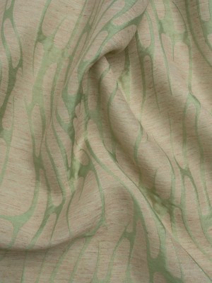 Luminous Sage Green and Heathered Beige Ripples Lightweight Polyester and Linen Brocade Luminous Sage Green and Heathered Beige Ripples Lightweight Polyester and Linen Brocade