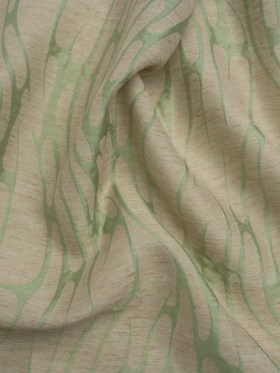 Luminous Sage Green and Heathered Beige Ripples Lightweight Polyester and Linen Brocade Luminous Sage Green and Heathered Beige Ripples Lightweight Polyester and Linen Brocade
