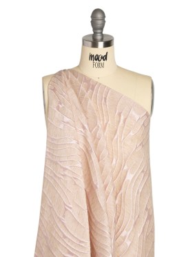Luminous Pink and Heathered Beige Ripples Lightweight Polyester and Linen Brocade Luminous Pink and Heathered Beige Ripples Lightweight Polyester and Linen Brocade