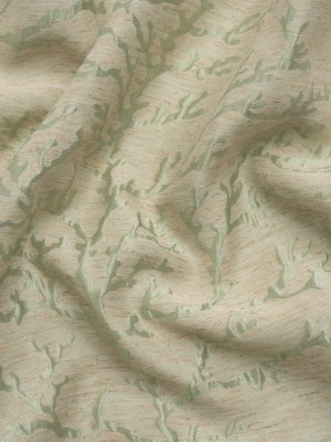 Luminous Sage Green and Heathered Beige Winter Trees Lightweight Polyester and Linen Brocade Luminous Sage Green and Heathered Beige Winter Trees Lightweight Polyester and Linen Brocade