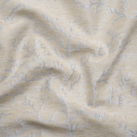 Luminous Baby Blue and Heathered Beige Winter Trees Lightweight Polyester and Linen Brocade Luminous Baby Blue and Heathered Beige Winter Trees Lightweight Polyester and Linen Brocade