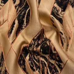 Metallic Copper, Beige and Black Diamond Dreams Luxury Brocade Metallic Copper, Beige and Black Diamond Dreams Luxury Brocade