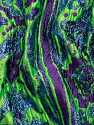 Metallic Blue, Green and Purple Inkblot Stripes Luxury Brocade Metallic Blue, Green and Purple Inkblot Stripes Luxury Brocade