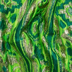 Metallic Gold, Lime and Teal Inkblot Stripes Luxury Brocade Metallic Gold, Lime and Teal Inkblot Stripes Luxury Brocade