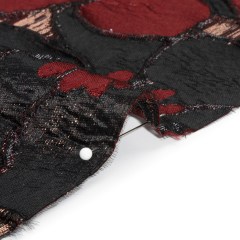 Metallic Copper, Burgundy and Black Floral Luxury Brocade Metallic Copper, Burgundy and Black Floral Luxury Brocade