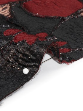 Metallic Copper, Burgundy and Black Floral Luxury Brocade Metallic Copper, Burgundy and Black Floral Luxury Brocade