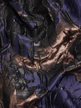 Metallic Rose Gold, Black and Navy Floral Luxury Brocade Metallic Rose Gold, Black and Navy Floral Luxury Brocade