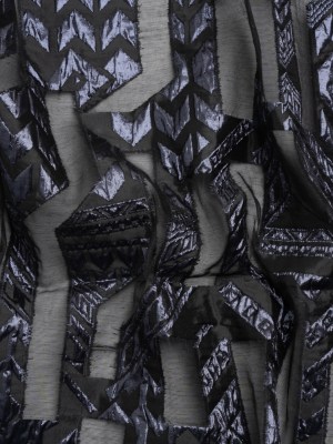 Metallic Midnight and Black Geometric Pathways Luxury Burnout Brocade Metallic Midnight and Black Geometric Pathways Luxury Burnout Brocade