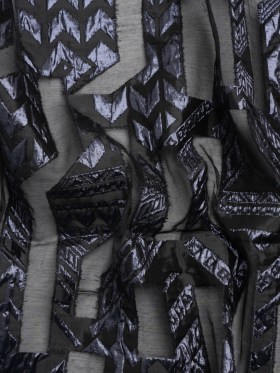 Metallic Midnight and Black Geometric Pathways Luxury Burnout Brocade Metallic Midnight and Black Geometric Pathways Luxury Burnout Brocade