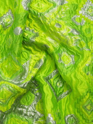 Metallic Silver and Lime Green Diamond Skies Luxury Brocade Metallic Silver and Lime Green Diamond Skies Luxury Brocade