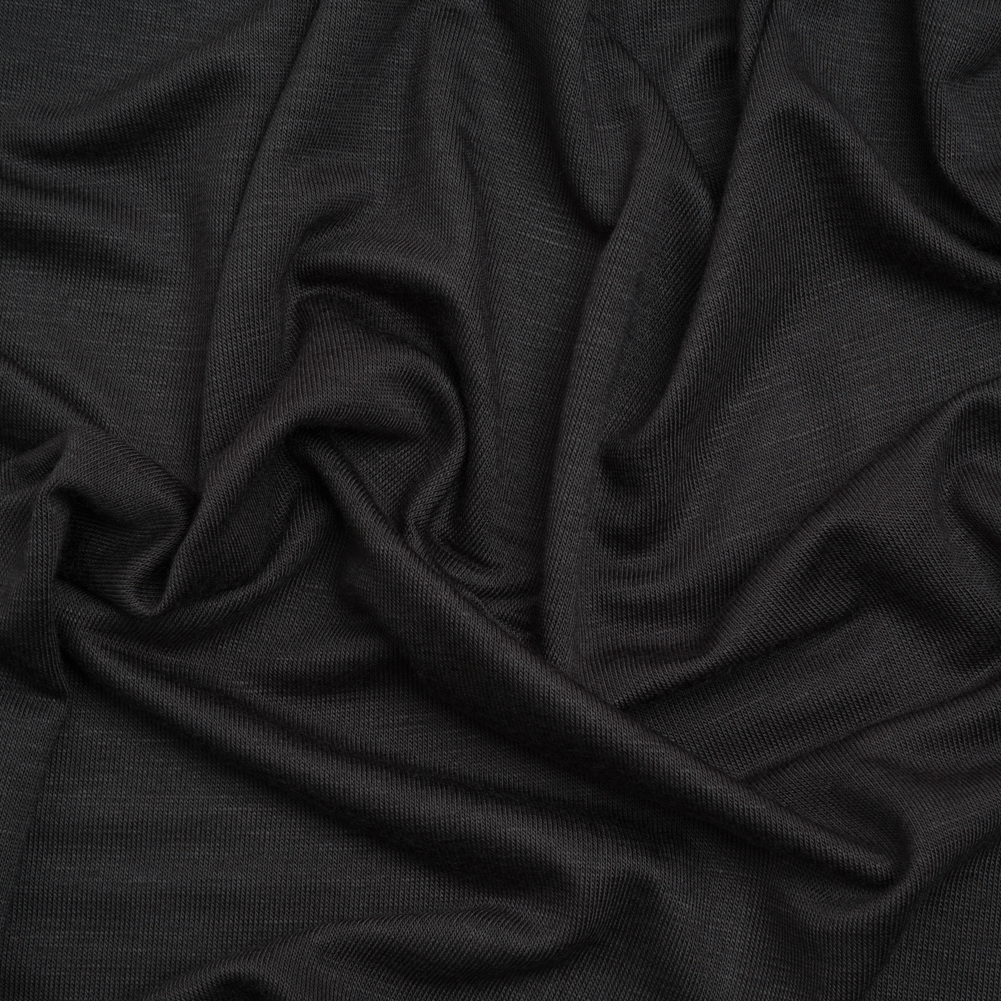 Stretch Rayon Jersey – Charcoal Gray Stretch Rayon Jersey – Charcoal Gray